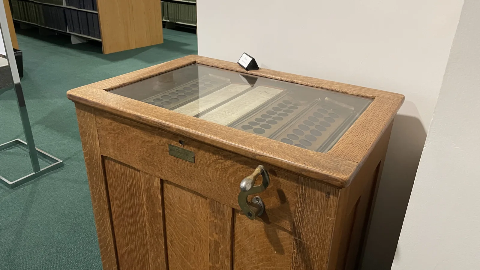 A real-life Rudolph Continuous Indexer on display at the Newberry